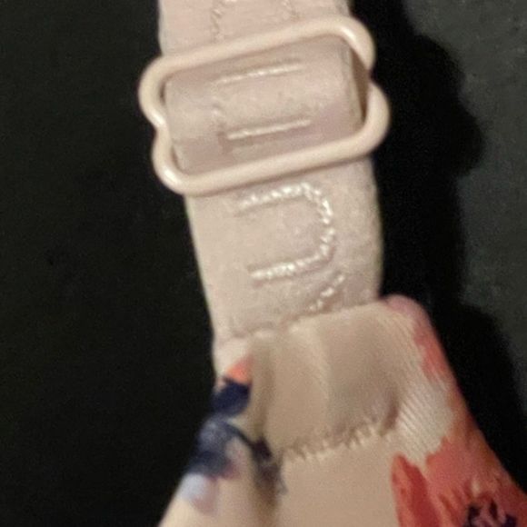 NWOT 38DD Nautica cream pink black blue floral print laser cut bra intimates - Picture 5 of 10